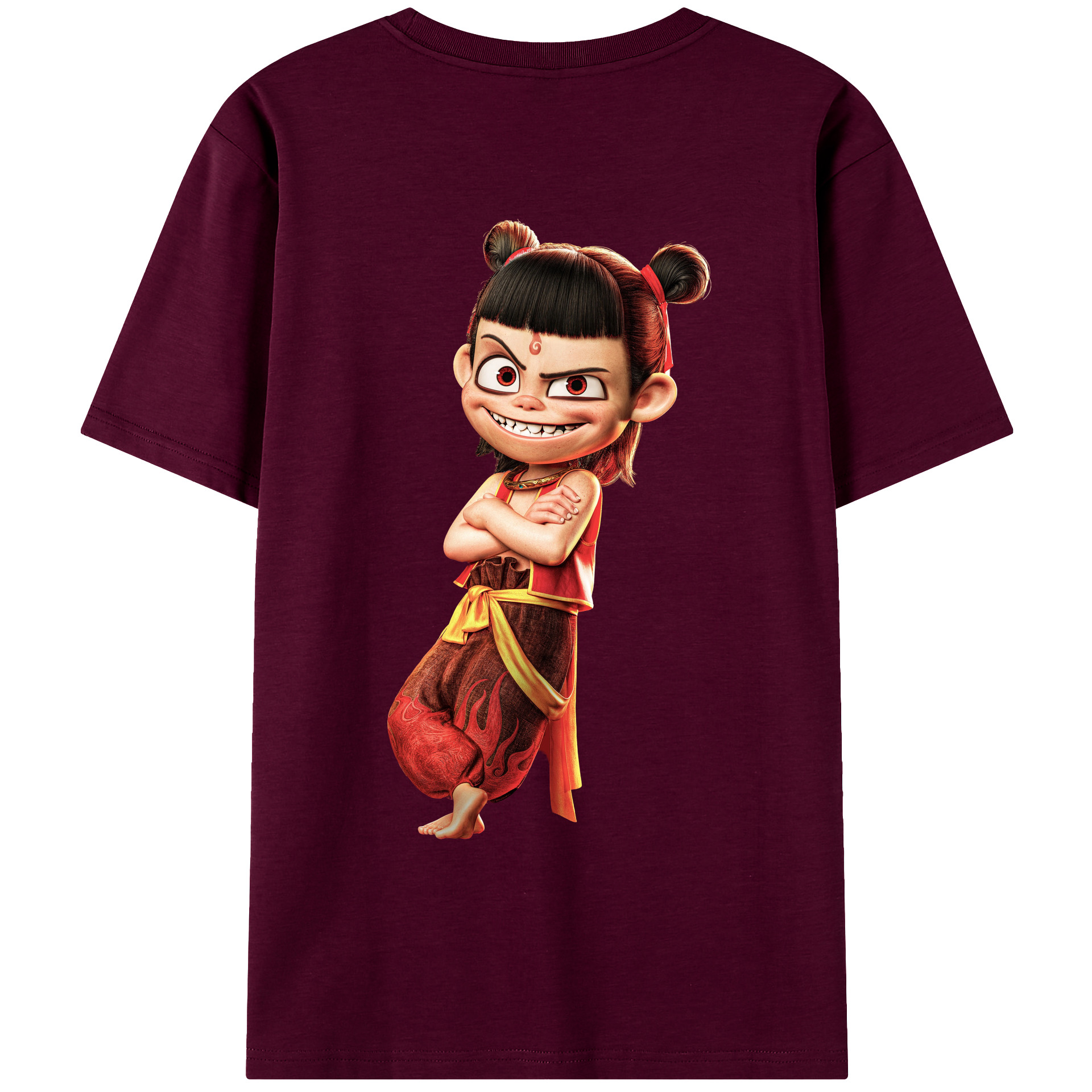 （画像用） Ne Zha 2 ナタ 魔童の大暴れ レディース半袖Tシャツ(バックプリント)